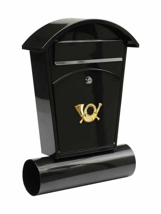 Toya Briefkasten Für Außen Inox In Schwarz Farbe 48x28x8cm Toya Briefkasten Für Außen Inox In Schwarz Farbe 48x28x8cm