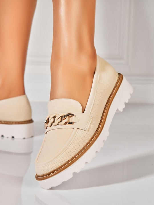 Seastar Shoes Women's Moccasins In Beige Colour