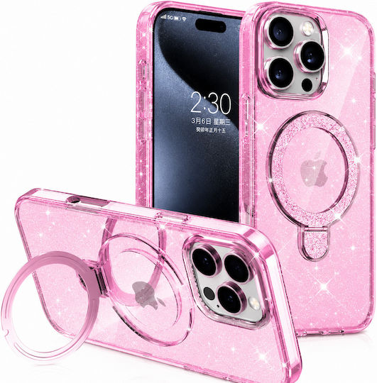 Handyhülle Glitter Ring Magline 1,5mm Mobicase Iphone 17 Rosa