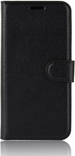 Tel1 Realme 6 Pro Litchi Texture Θήκη Βιβλίο Black