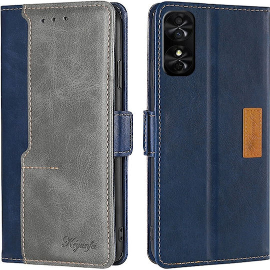 Tel1 Tcl 50 Se Contrast Color Side Buckle Husa Tip Book Albastru Gri