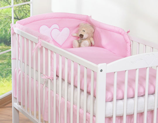 Bobono Σετ Κούνιας Pink Hearts 3τμχ