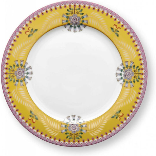 PiP Studio Lily & Lotus Shallow Porcelain Multicolour Plate 23cm