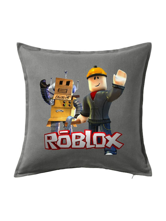 Roblox Kids Throw Pillow Gray 100% Cotton Conta...