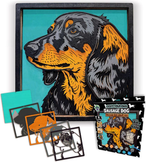 Splat Planet Ξύλινο Σετ Χειροτεχνίας "sausage Dog" 25x25cm