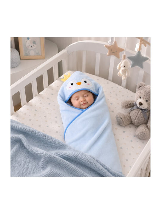 Baby Blanket Nursery Swaddling Cotton Light Blue 80x80cm