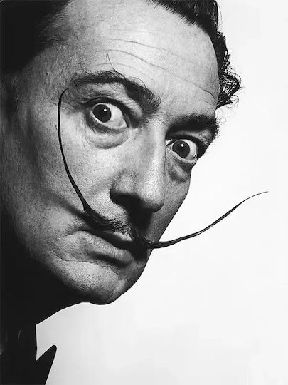 Poster Salvador Dalí Prt015 40cm X 50cm Κορνίζα Καφέ Ξύλου