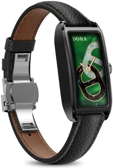 Dora T Οθόνη Amoled 1,13 Ιντσών Ip68 Αδιάβροχο Γυναικείο Έξυπνο Ρολόι Υποστηρίζει Παρακολούθηση Υγείας Μαύρο