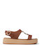 Women's Flat Sandals Brown