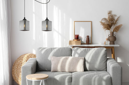Light Home Висящо Осветително Тяло Черно с Цокъл E27