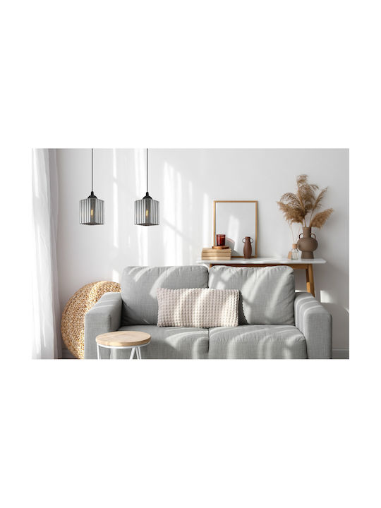 Light Home Висящо Осветително Тяло Черно с Цокъл E27