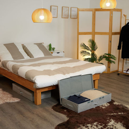 Relaxdays Casetă Textilă Depozitare Haine Gri 15x80x40cm 2 Bucăți