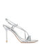 Damen Sandalen mit Strass Silber