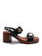Black Leather Sandals