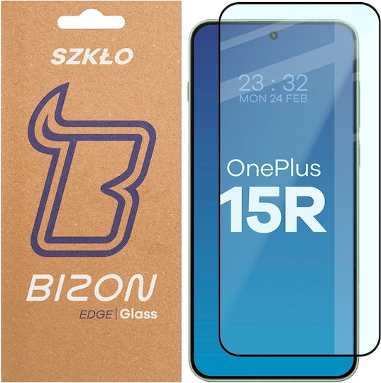 Bizon Glass Edge 2 Tempered Glass Screen Protector Compatible Oneplus 15r Black
