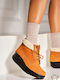Wildleder Stiefeletten Damen Braun