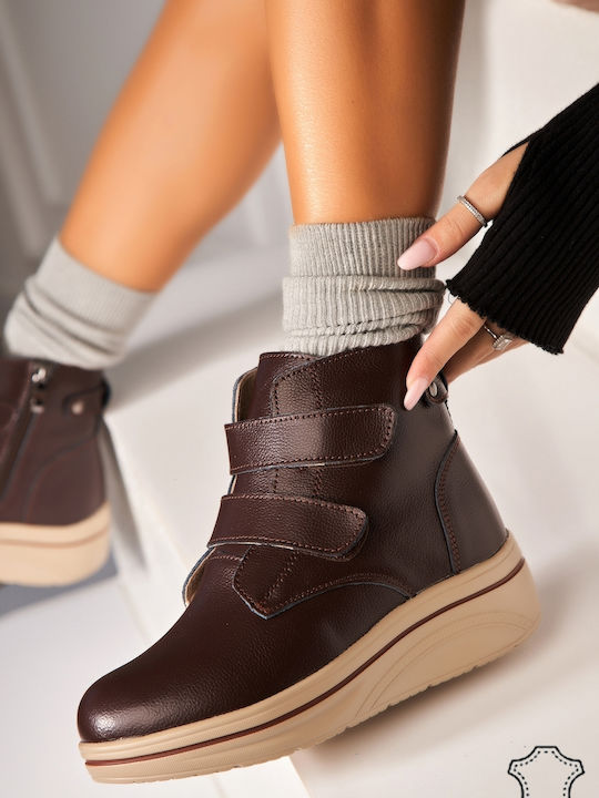 Botinelli Leder Damen Stiefeletten Braun