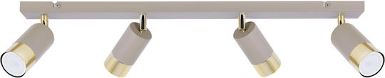 Light Home Decken- und Wandleuchte mit GU10 Lampenbirnensockel in Goldfarbe