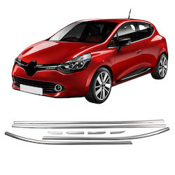 Side Window Strips Stainless Steel Chrome Renault Clio 4 Hb 2012