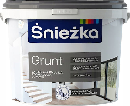Śnieżka Grunt Latex Primer Paint Interiors Primer Emulsion 3l