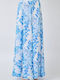 Maxi Skirt Floral Light Blue