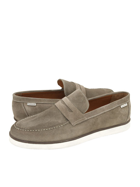 Suede Ανδρικά Loafers σε Καφέ Χρώμα