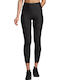 Damen Leggings Glänzend & Hohe Taille Schwarz