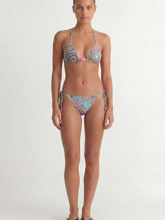 Bikinihosen mit Schnürung Rosa