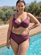 Γυναικείο Μαγιό Μπικίνι W8405 Set Bikini με Ελαφριά Ενίσχυση Σαπιο Μηλο