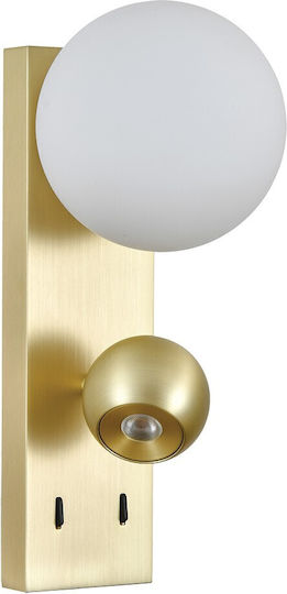 VK Lighting Wall Lamp with G9 Lamp Bulb Base and Switch Gold