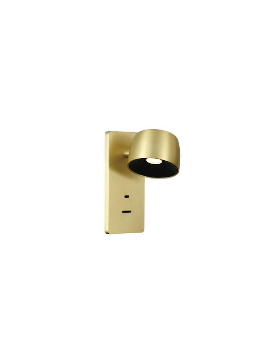VK Lighting Wall Lamp with Integrated LED and Warm White Light Gold