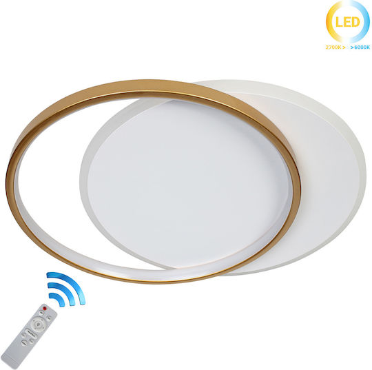 Keskor Keskor Deckenleuchte 46cm Gold mit E14 Lampenbirnensockel