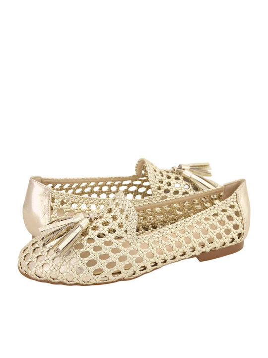 Top3 Damen Ballerinas Gold
