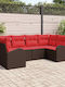 Outdoor Corner Rattan Sofa With Cushions