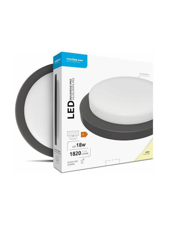 Modee Lighting Lampa De Tavan Pentru Exterior Etanșă Cu LED Încorporat În Culoare Neagră 40.001.0075