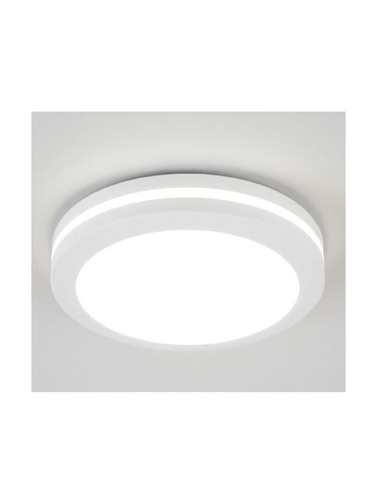 Inlight Outdoor Ceiling Light for Exterior Space with Built-In Led in White Colour 3172