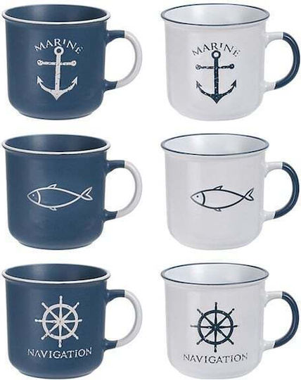 Zaros Ceramic Mug in Various Blue Colors 400ml (Various Colors)