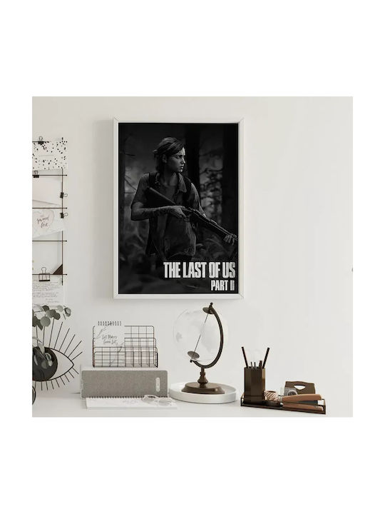 Gaming Poster Last Us Part Ii Ellie Gm2340 40cm X 50cm Brown Wooden Frame