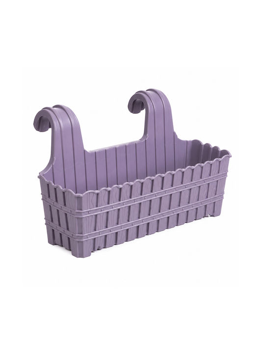 Violet House Violet House Kunststoff Blumenkasten Lila mit Untersetzer 50cm