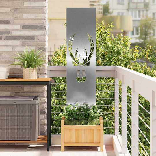vidaXL Silver Garden Decoration from Stainless Steel 32x1.7x140cm
