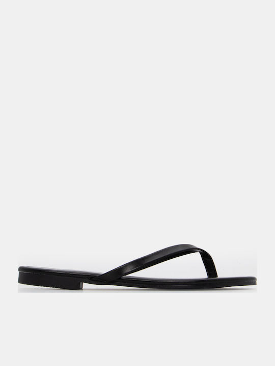 Luigi Women's Black Flat Sandals