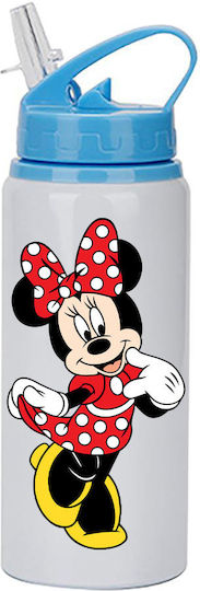 Пагури Mickey Mouse 600ml Бяла Светлосиня Капачка