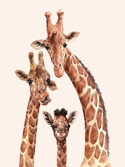 Детски Плакат Giraffe Famliy 50x40см