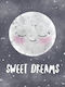 Kinderposter Mondchen Sweet Dreams 50x40cm