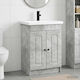 vidaXL Vanity Unit with Washbasin M56xW37.5xH81cm Concrete Grey