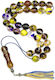 Roloi Komboloi Worry Beads with 33 Beads Made of Resin Length 44cm Multicolour
