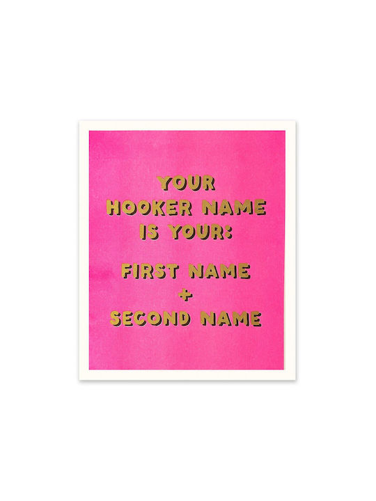 Hooker Name Riso Print Poster 30x25cm