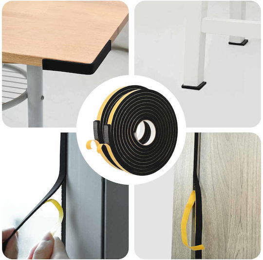 vidaXL Αυτοκόλλητη Αφρώδης Ταινία Μαύρη 5mx20mm 2τμχ 8721364729698