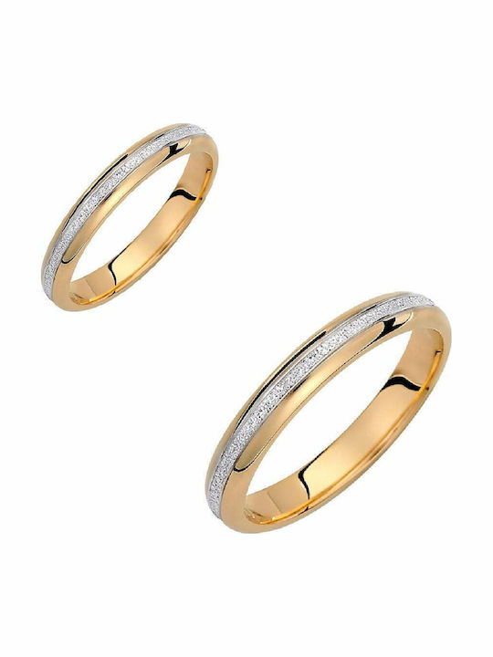 Ioannis Kosmima Bicolour 9K Wedding Rings Set