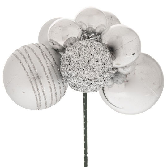 Iliadis Christmas Decorative 8 Pieces Silver